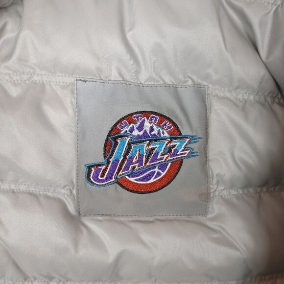 Mitchell & Ness Utah Jazz NBA Gray Puffer Jacket H - Picture 6 of 11